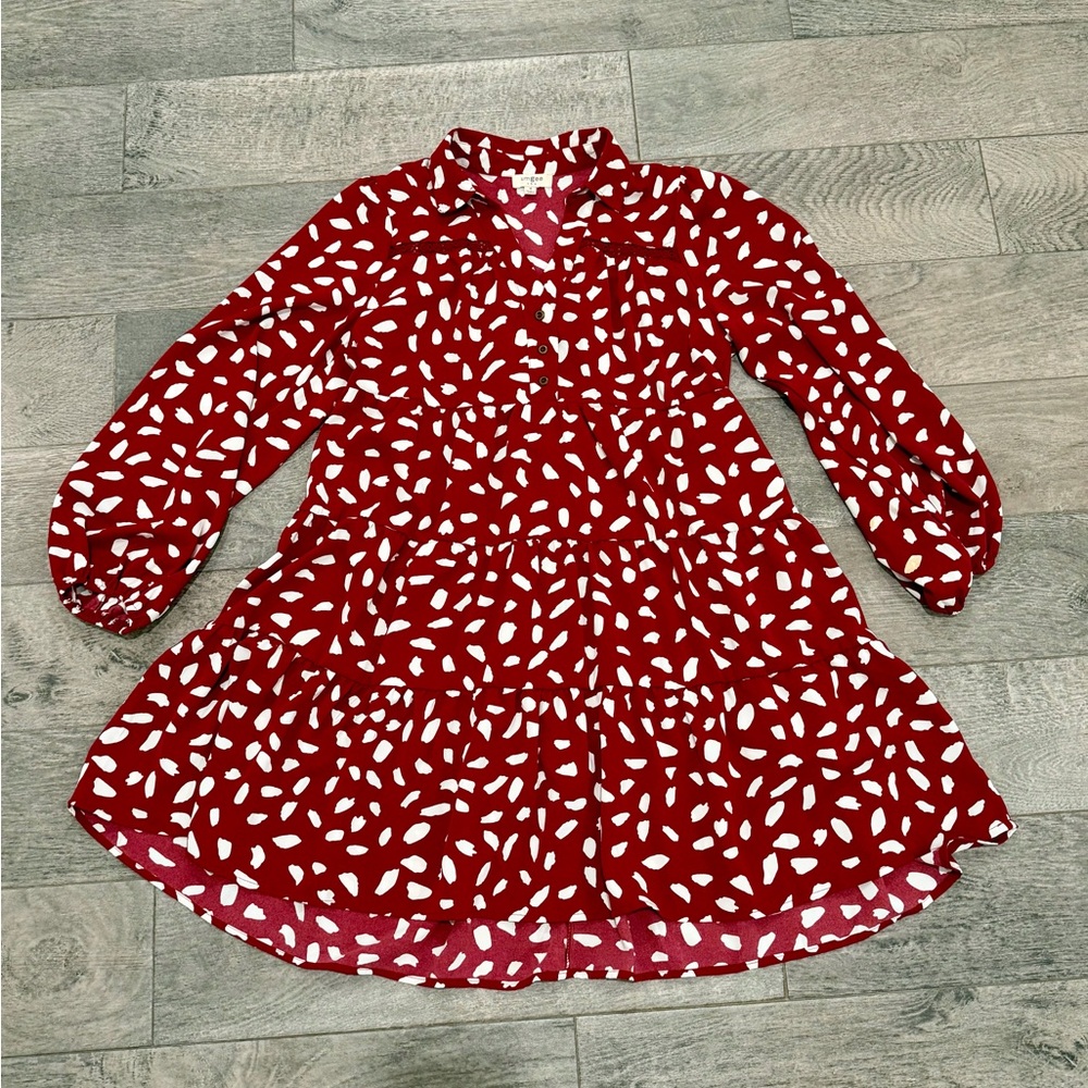 Umgee Burgundy Patterned Dress